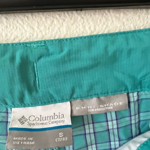 Columbia Girls Silver Ridge III Plaid Short Miami Plaid 7/8 - Picture 3 of 4